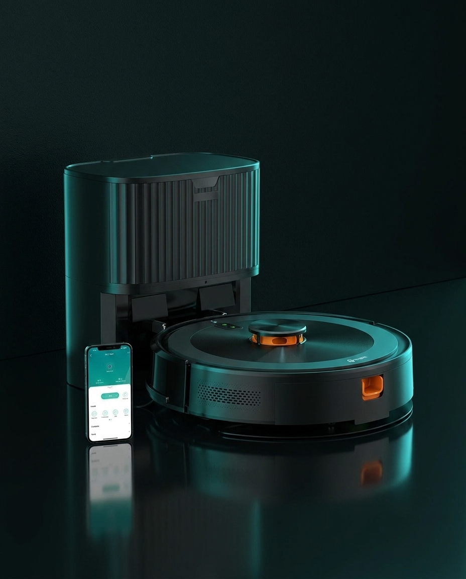 Bagotte self-emptying robot vacuum and mop with auto-wash dock