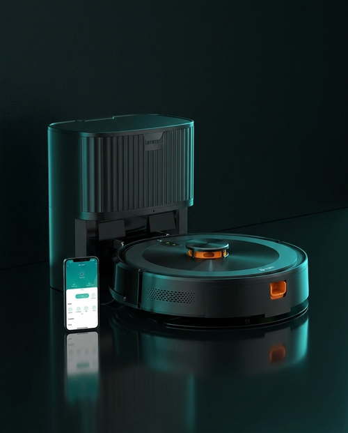 Bagotte self-emptying robot vacuum and mop with auto-wash dock