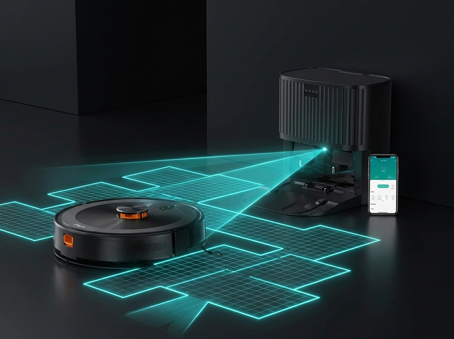 Robot vacuum smart mapping and voice control